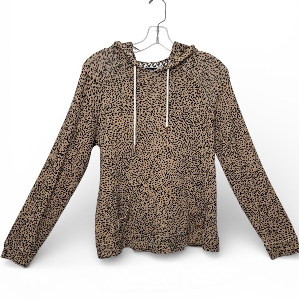 Volcom Outdoor Leopard Print Hoodie Women’s XS Oversized Lounge Pullover
